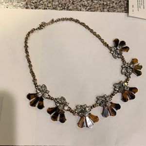 Gold tone statement necklace